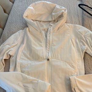 Lululemon Athletica White Hooded Jacket